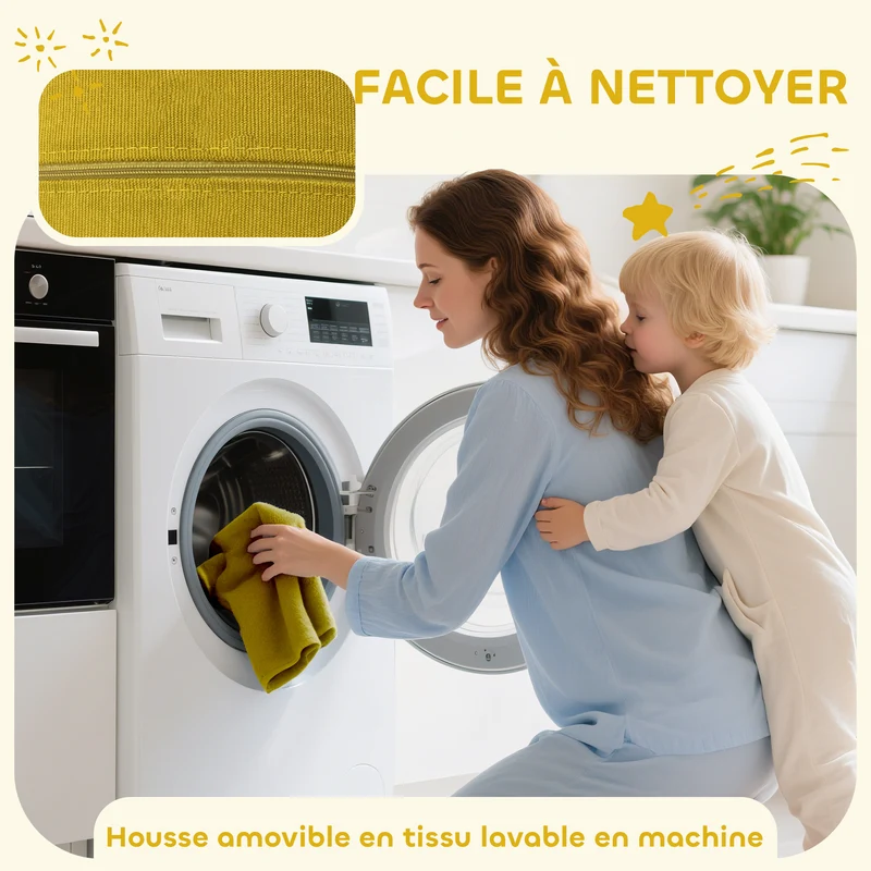 Parcours motricité bébé 7 pièces modulable 107 x 107 x 30 cm housse lavable mousse 28D épuré en velours côtelé rose 21_0000732