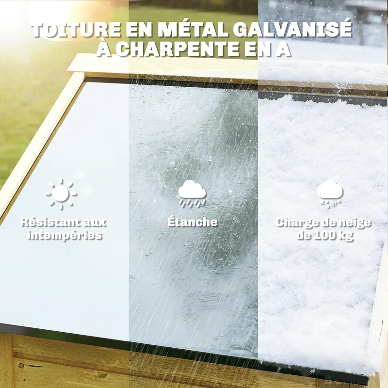 Armoire pour jardin 85 x 58 x 213 cm étagères réglables anti-basculement finitions vernies rustique en bois naturel 21_0005647