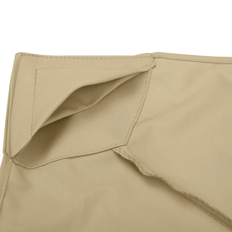 Toit de remplacement pour pavillon 3 x 3 m imperméable ombrage compatible métal contemporain extérieur en polyester beige 21_0004733