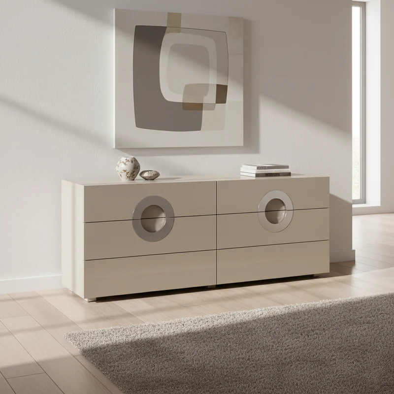 Modern Minimalist Rectangular Storage Cabinet - MDF: Large-Capacity, Sturdy Reinforced Frame, Clear Partitioning & Spacious Tabletop For Living Room, Bedroom & Storage Room