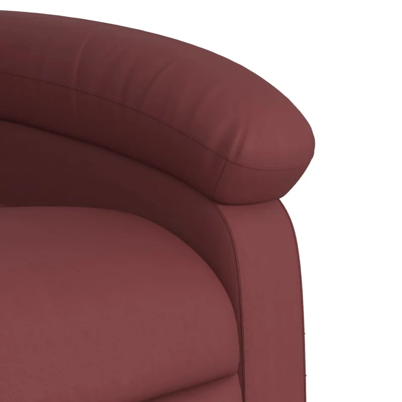 Fauteuil de relaxation fonction massage et inclinable en PVC rouge bordeaux DEC027830
