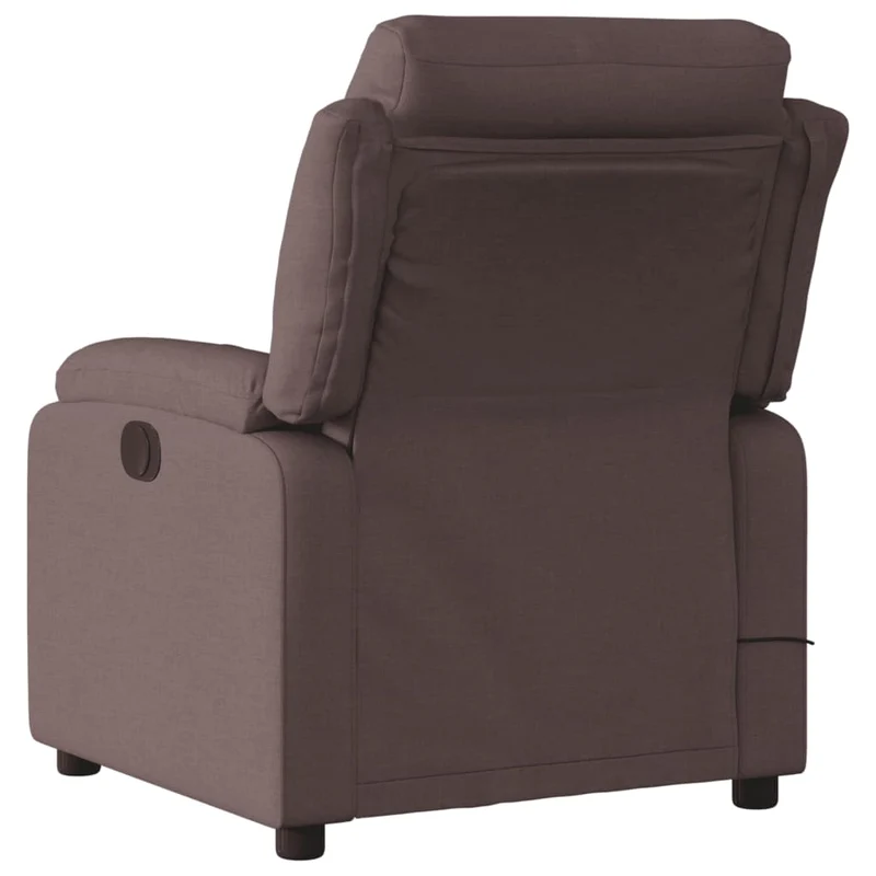 Fauteuil de relaxation TV fonction d'inclinaison électrique en tissu marron foncé DEC027195