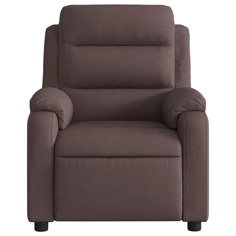 Fauteuil de relaxation TV fonction d'inclinaison électrique en tissu marron foncé DEC027195