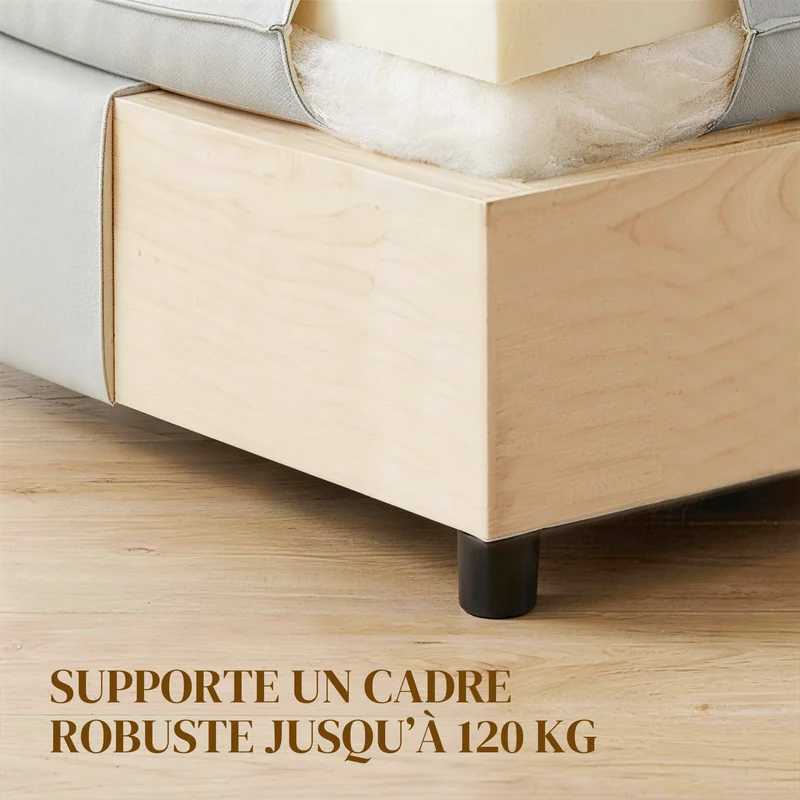 Pouf carré assise supplémentaire modulable 75 x 75 x 40 cm confort mousse design contemporain cosy salon en lin gris 21_0002993