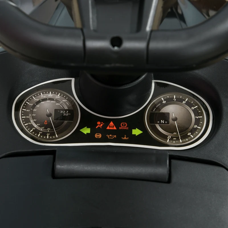 Porteur voiture enfant 63,5 x 28 x 36 cm anti basculement rangement sous siège musique klaxon design moderne en PP noir 21_0000503