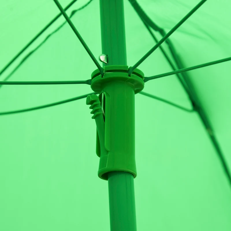 Ensemble salon de jardin enfant table ronde 50 x 46 x 52 cm pliable assise stable design avec parasol en métal vert 21_0000186