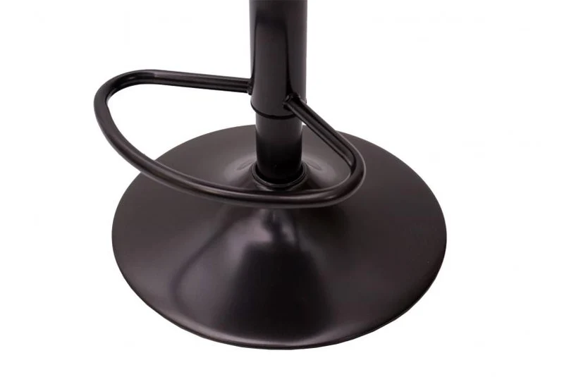 2x tabourets de bar en synthétique gris et métal noir style industrielle avec accoudoirs TDB04056