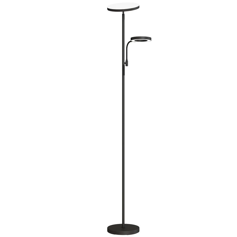Lampadaire salon 25 x 25 x 175 cm intensité réglable température couleur réglable moderne minimaliste en métal noir 21_0007047