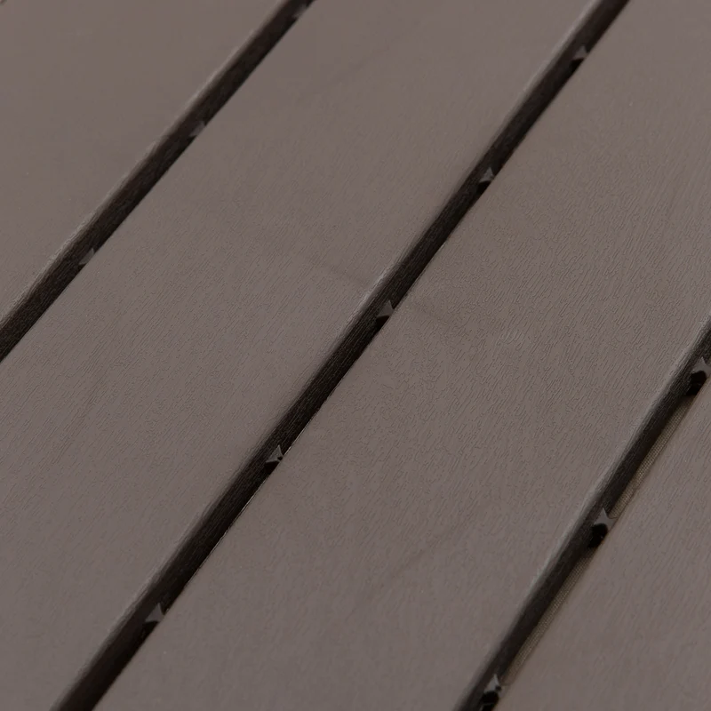 Caillebotis dalles terrasse emboîtables 30 x 30 x 2 cm pose facile antidérapant style contemporain stable en PP chocolat 21_0003945