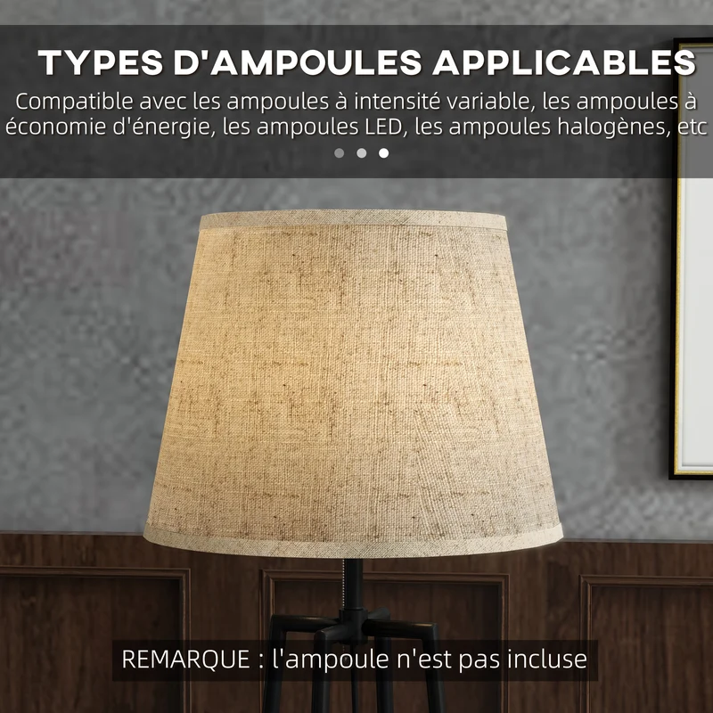 Lampadaire sur pied salon 2 étagères 42 x 42 x 166 cm éclairage d'ambiance interrupteur à tirette moderne en métal noir 21_0007032