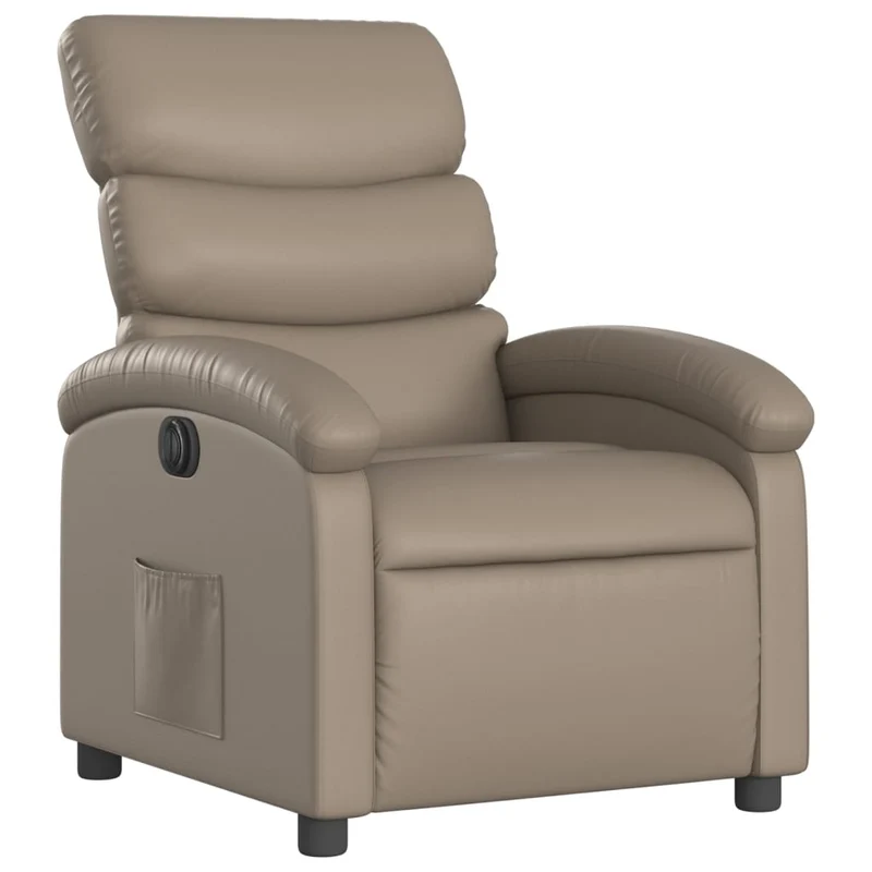 Fauteuil relax TV fonction d'inclinaison électrique très confortable en PVC couleur cappuccino DEC028246