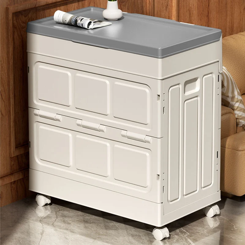 Modern Simplicity Foldable Rectangular PP Plastic Large Capacity Storage Cabinet 1-Cabinet For Living Room & Bedroom