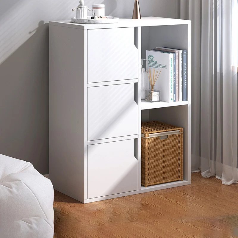 Modern Minimalist Square Rectangular MDF Storage Cabinet 5/7/8-Cabinets For Living Room