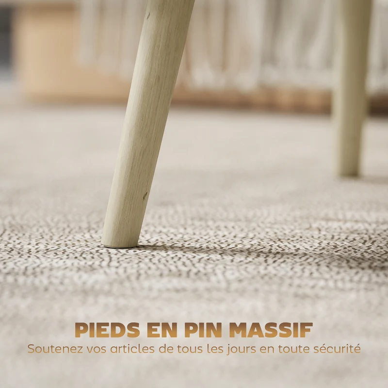 Table basse relevable salon 91 x 56 x 43 cm 2 compartiments cachés plateau ajustable scandinave moderne en MDF chêne 21_0003570