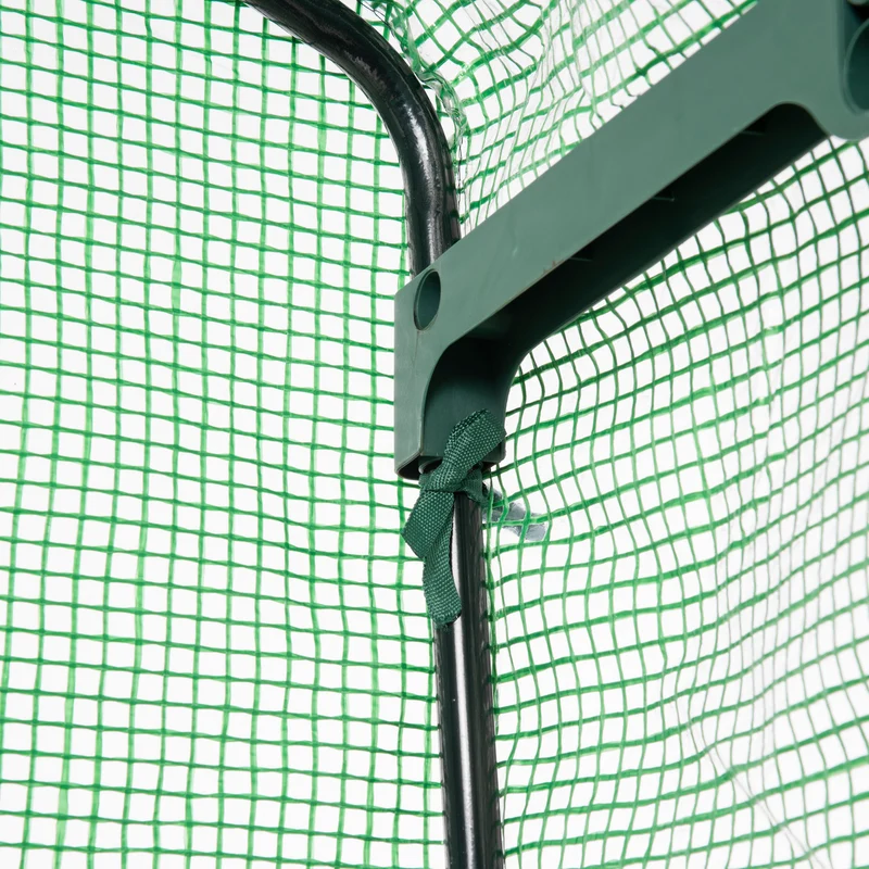 Serre de jardin balcon 70 x 50 x 160 cm protection intempéries insectes 4 étagères porte zippée moderne en PVC vert 21_0004095