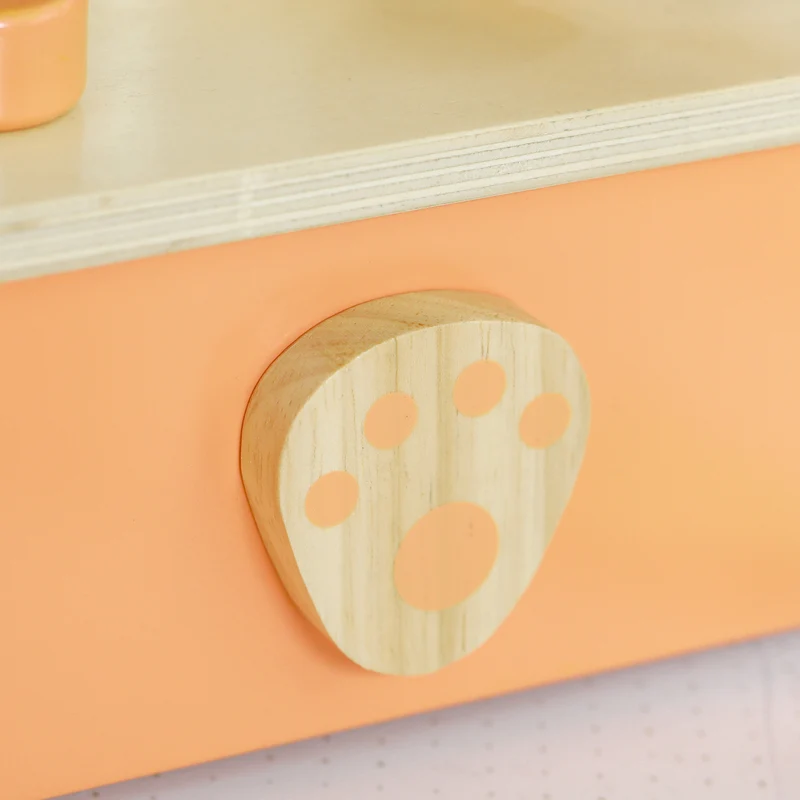 Mini cuisine jouet enfant jeu d'imitation 31,5 x 23,5 x 25 cm stimule créativité et sociabilité scandinave en MDF beige 21_0000426