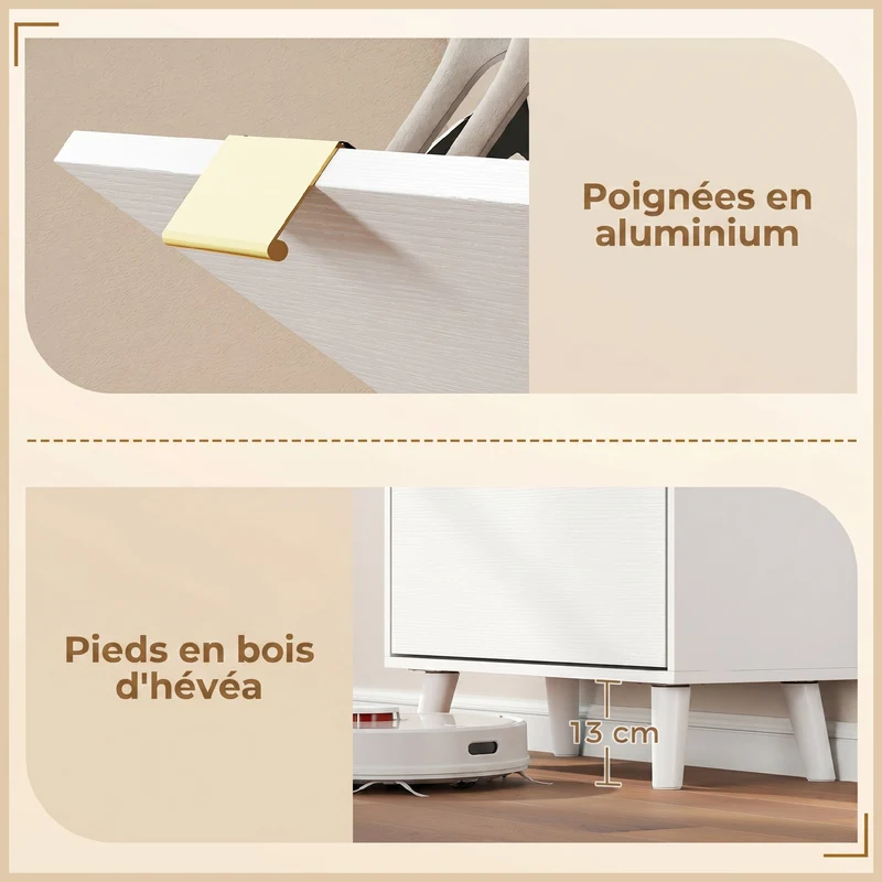 Meuble à chaussures étroit entrée 70 x 30 x 120 cm pour 12 paires gain de place vintage en panneau de particules blanc 21_0002646