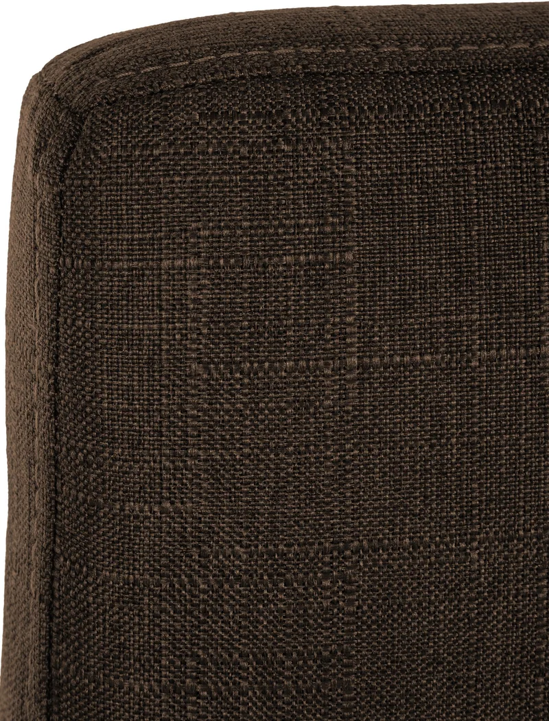 Lot de 2 tabourets de bar design épuré et contemporain en tissu marron cadre à quatre pieds en métal noir 10_0006629