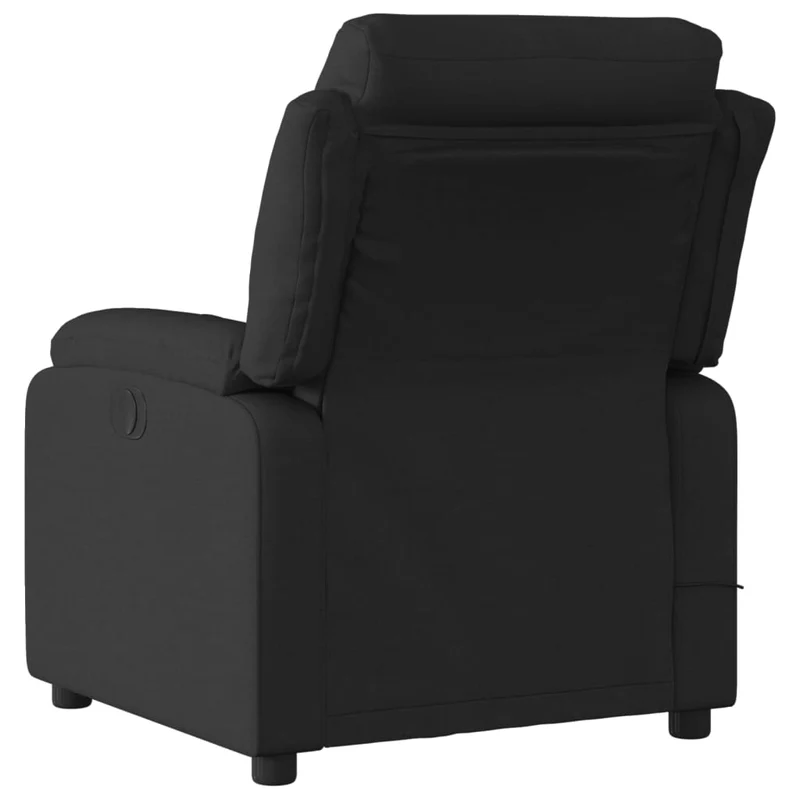 Fauteuil de relaxation TV fonction massage inclinable électrique 6 points de massage en tissu noir DEC027229