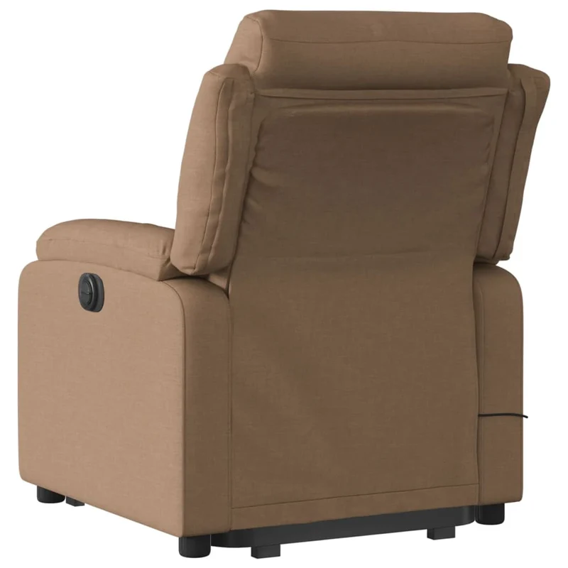 Fauteuil de relaxation TV fonction massage inclinable fonction de levage électrique en tissu marron DEC027017