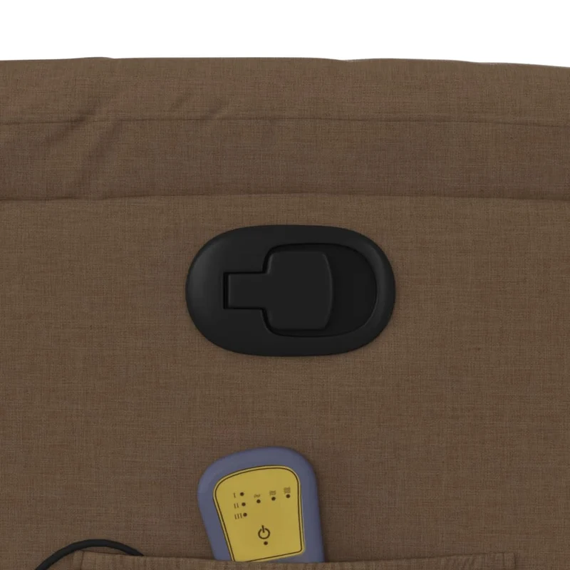 Fauteuil de relaxation TV fonction massage inclinable inclinaison manuelle en tissu marron DEC027013