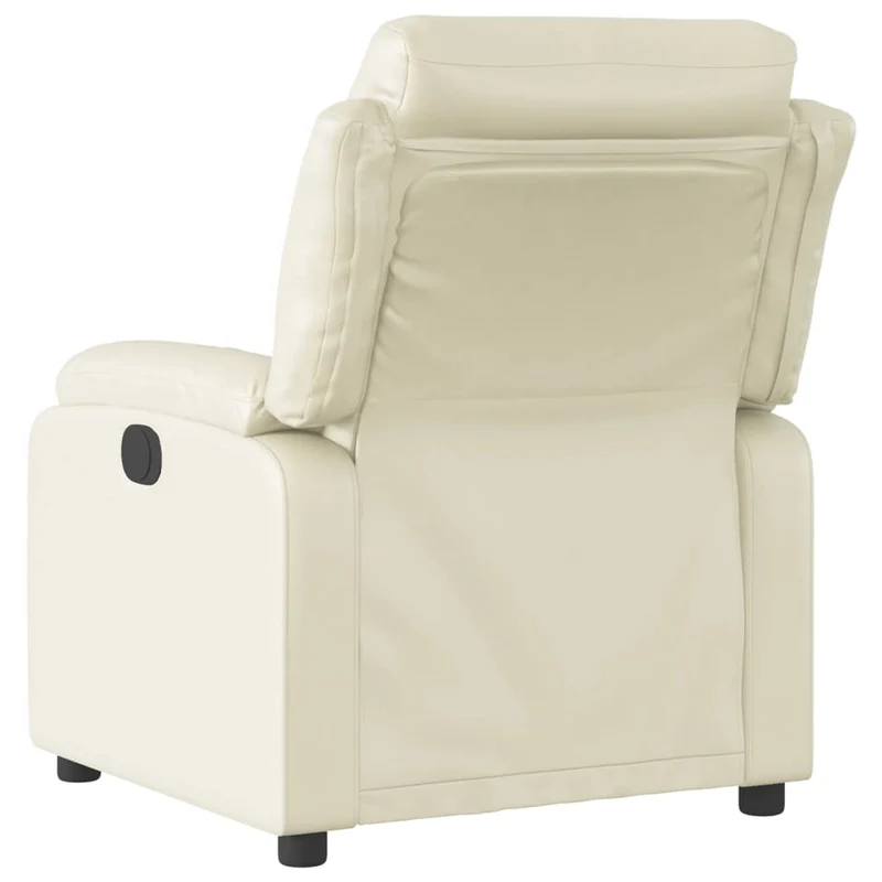 Fauteuil relax TV fonction d'inclinaison électrique très confortable en PVC crème DEC028263