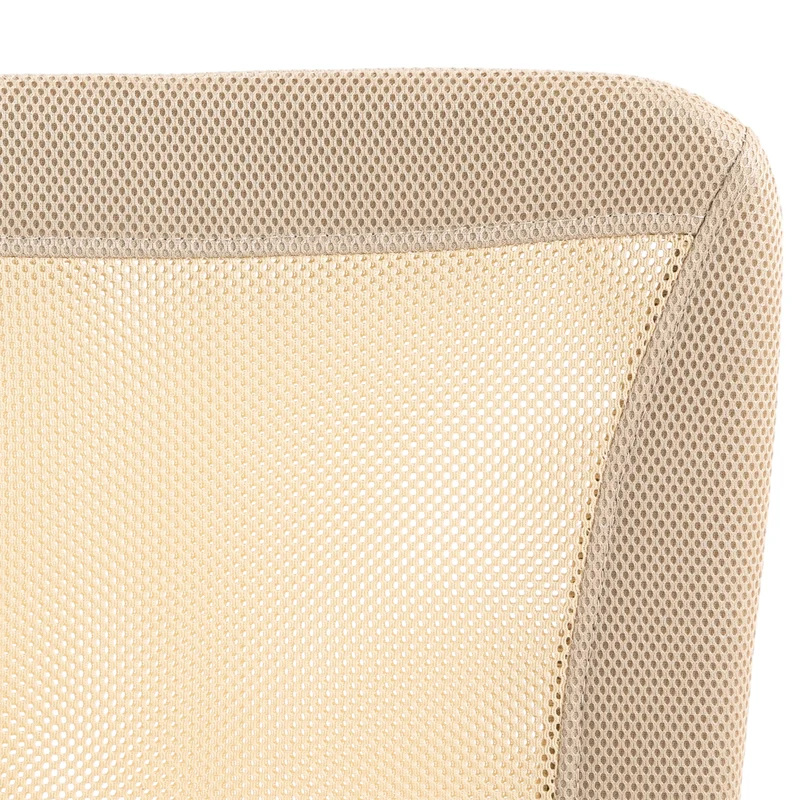 Chaise de bureau ergonomique réglable pivotant 360° 43 x 58 x 90-100 cm assise 42-52cm rembourrée moderne en tissu beige 21_0006169