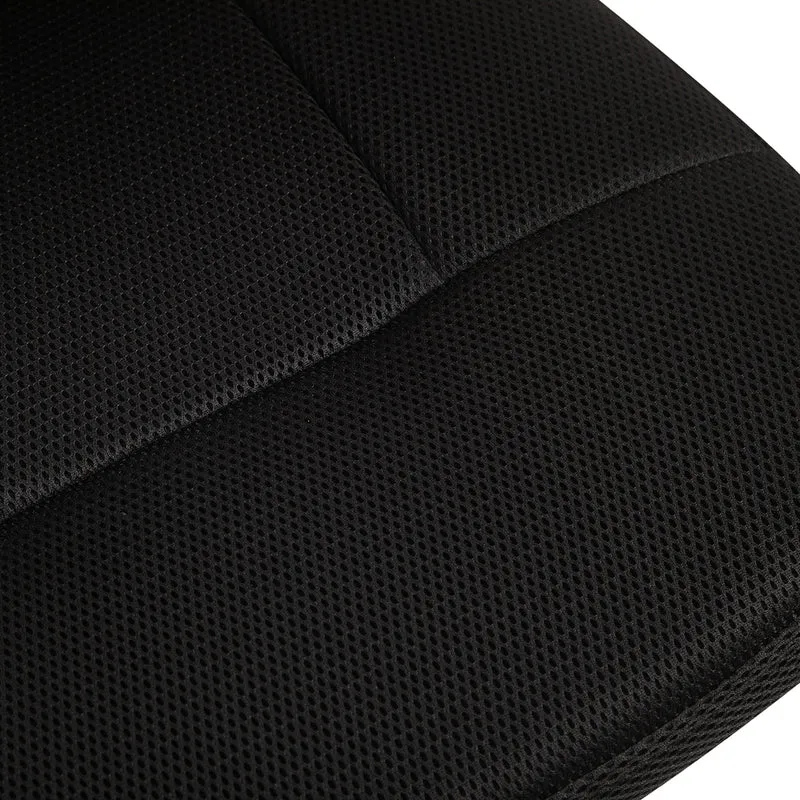 Chaise de bureau ergonomique 43 x 58 x 100 cm hauteur réglable 42 à 52 cm pivotante 360 degrés moderne en tissu noir 21_0006167