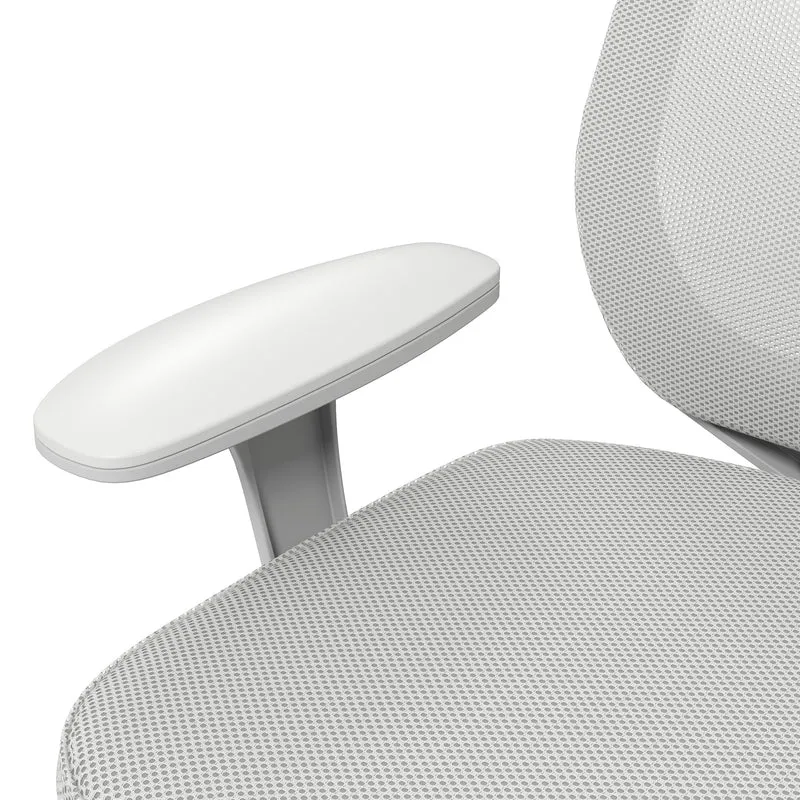 Chaise de bureau 55 x 48 x 94,5 cm assise respirante hauteur réglable 44 à 56 cm moderne design épuré en polyester gris 21_0006259