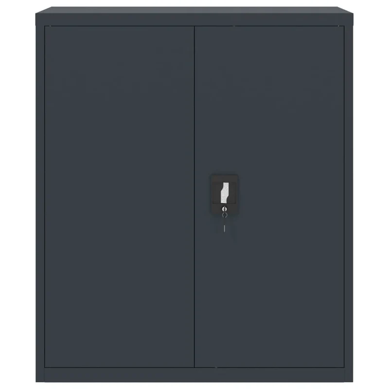 Caissons à tiroirs meuble de bureau portes verrouillables 90 x 40 x 105 cm acier anthracite DEC024503