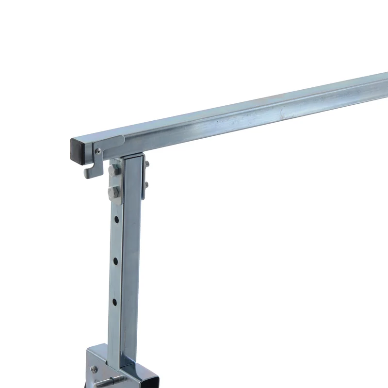 Lot de 2 tréteaux pliables télescopiques 68 x 58 x 80 cm réglables 80-130 cm charge 200 kg industriel en acier noir 21_0007079