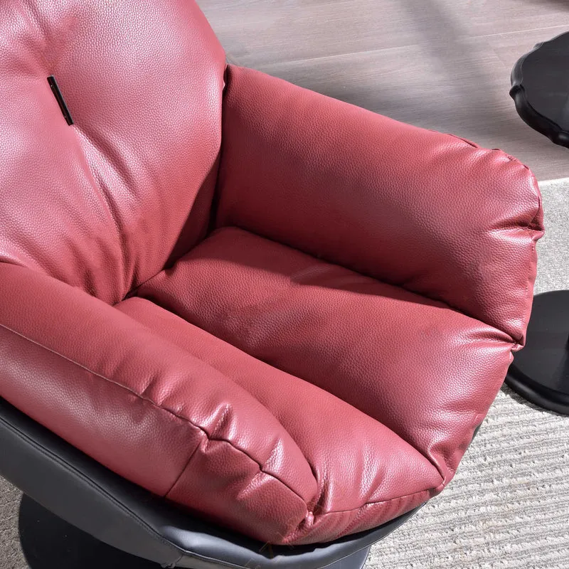 Silent Rotating Scandinavian Accent Chair - Detachable Design Soft Filling Chair For Living Room & Study