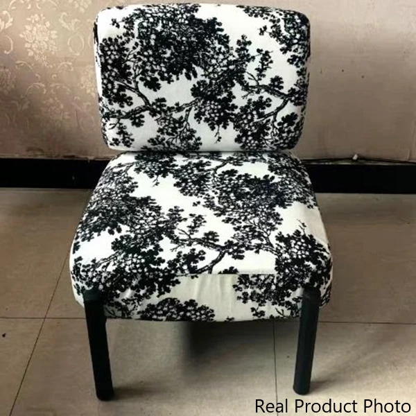Traditional French Sherpa Fabric Metal Cylindrical Square Accent Chair With Backrest For Living Room