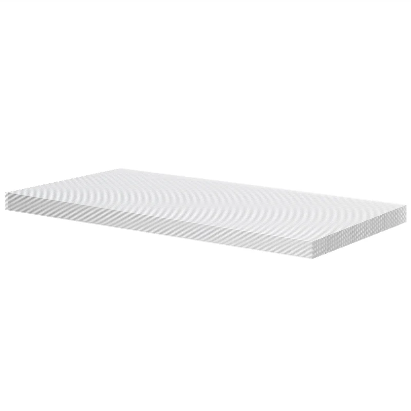 Lot de 14 panneaux polycarbonate serre auvent 121 x 61 x 0.4 cm isolation anti uv moderne en polycarbonate transparent 21_0004372