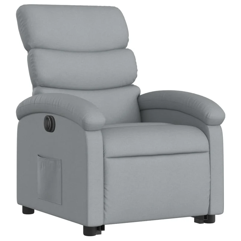 Fauteuil relax TV fonction de levage électrique très confortaben tissu gris clair DEC028318