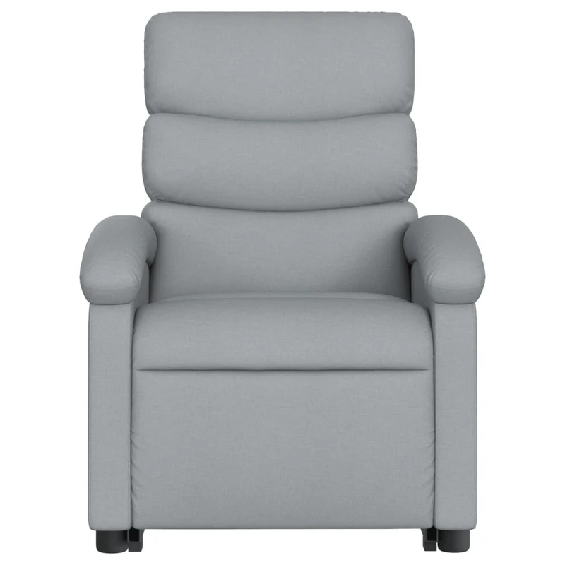 Fauteuil relax TV rembourrage confortable fonction de levage électrique en tissu gris clair DEC027901