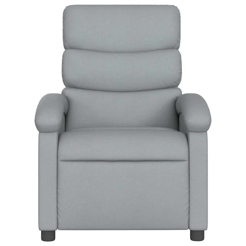 Fauteuil relax TV rembourrage confortable fFonction d'inclinaison manuelle en tissu gris clair DEC027893