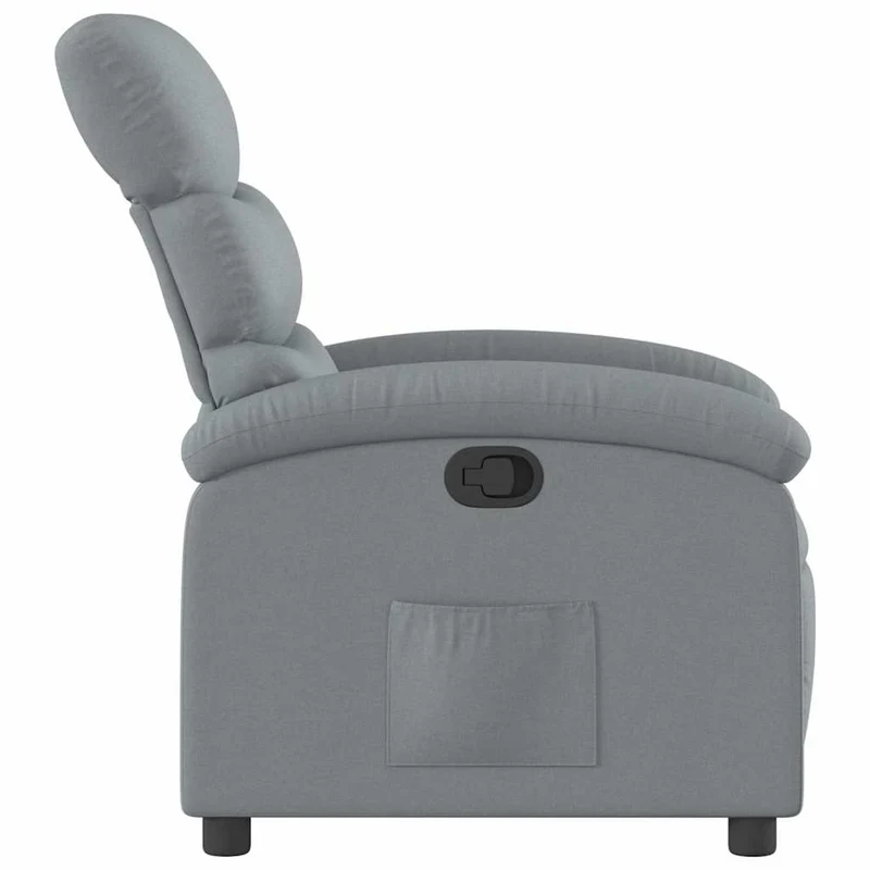 Fauteuil relax TV rembourrage confortable fFonction d'inclinaison manuelle en tissu gris clair DEC027893