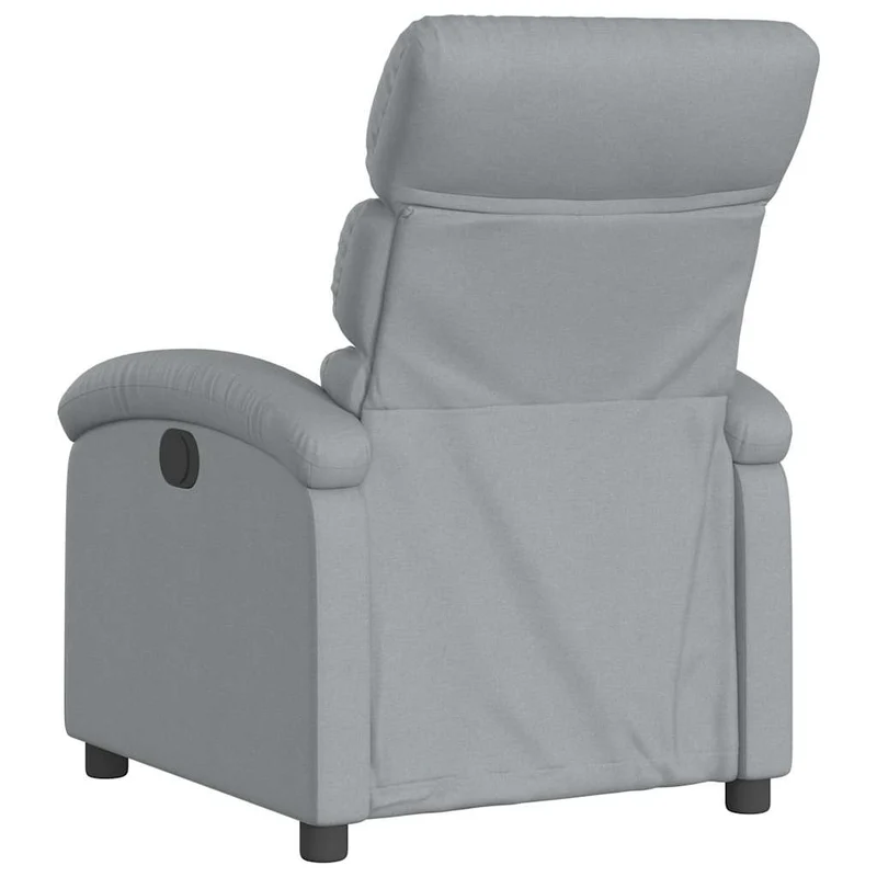 Fauteuil relax TV rembourrage confortable fFonction d'inclinaison manuelle en tissu gris clair DEC027893