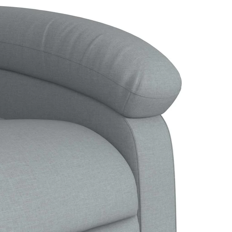 Fauteuil relax TV rembourrage confortable fFonction d'inclinaison manuelle en tissu gris clair DEC027893