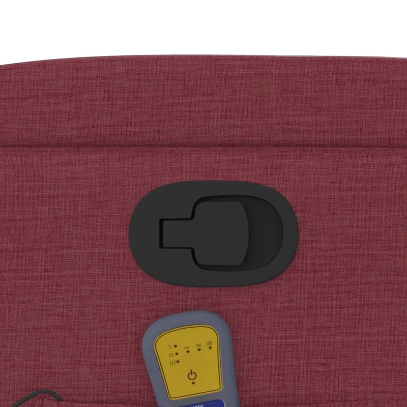 Fauteuil de relaxation TV fonction massage inclinable 6 points de massage en tissu rouge bordeaux DEC027091
