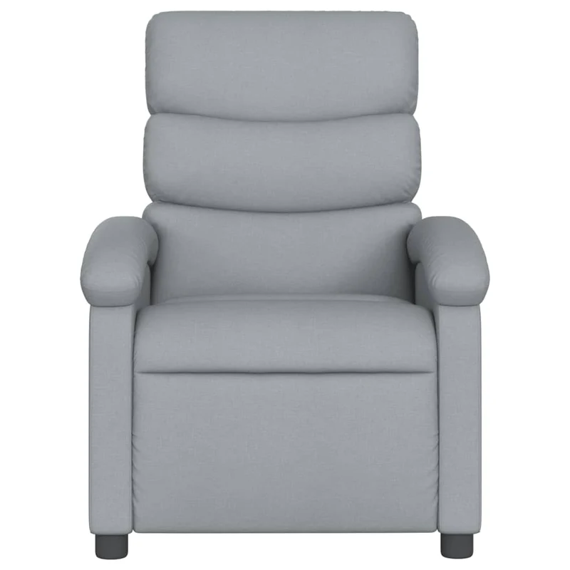Fauteuil relax TV fonction d'inclinaison électrique très confortable en tissu gris clair DEC028324