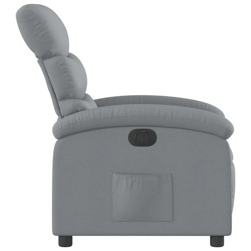 Fauteuil relax TV fonction d'inclinaison électrique très confortable en tissu gris clair DEC028324