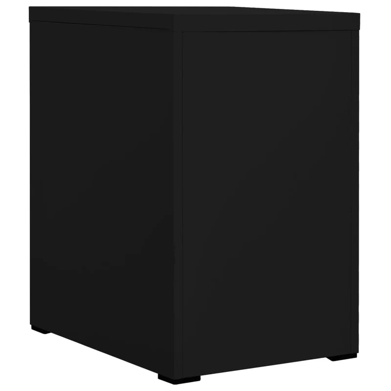 Caissons à tiroirs meuble de bureau avec 2 tiroirs 46 x 62 x 72,5 cm acier noir DEC024587