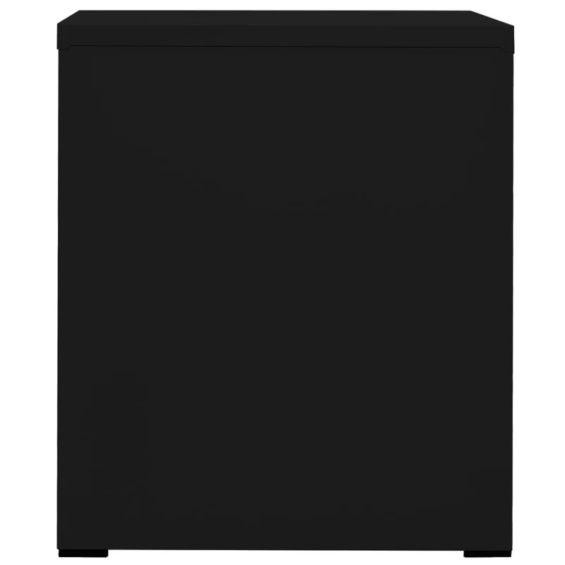 Caissons à tiroirs meuble de bureau avec 2 tiroirs 46 x 62 x 72,5 cm acier noir DEC024587