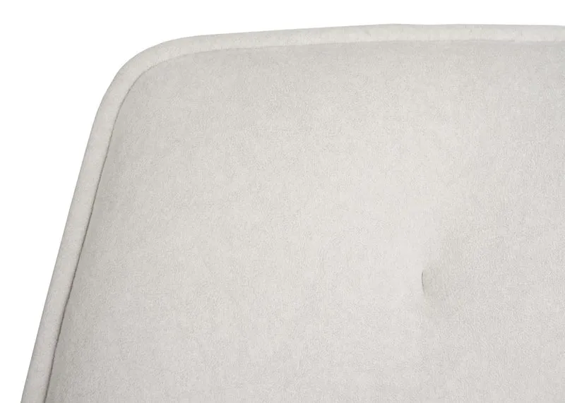 Lot de 2 chaises de salle à manger pivotant avec accoudoir siège rotatif cadre métal et tissu crème-beige 04_0007374