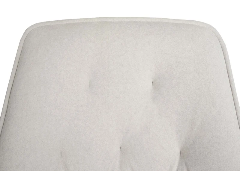 Lot de 2 chaises de salle à manger pivotant avec accoudoir siège rotatif cadre métal et tissu crème-beige 04_0007374