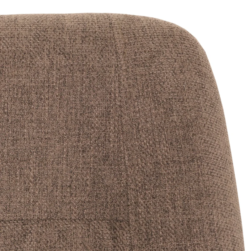 Fauteuil à bascule chaise de relaxation avec accoudoirs en bois métal et tissu marron 04_0006908