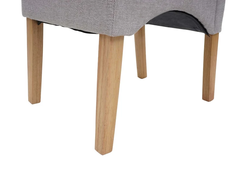 Lot de 2 chaises de salle à manger cuisine Latina design élégant tissu crème beige 04_0000243