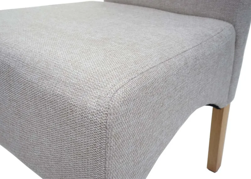 Lot de 2 chaises de salle à manger cuisine Latina design élégant tissu crème beige 04_0000243